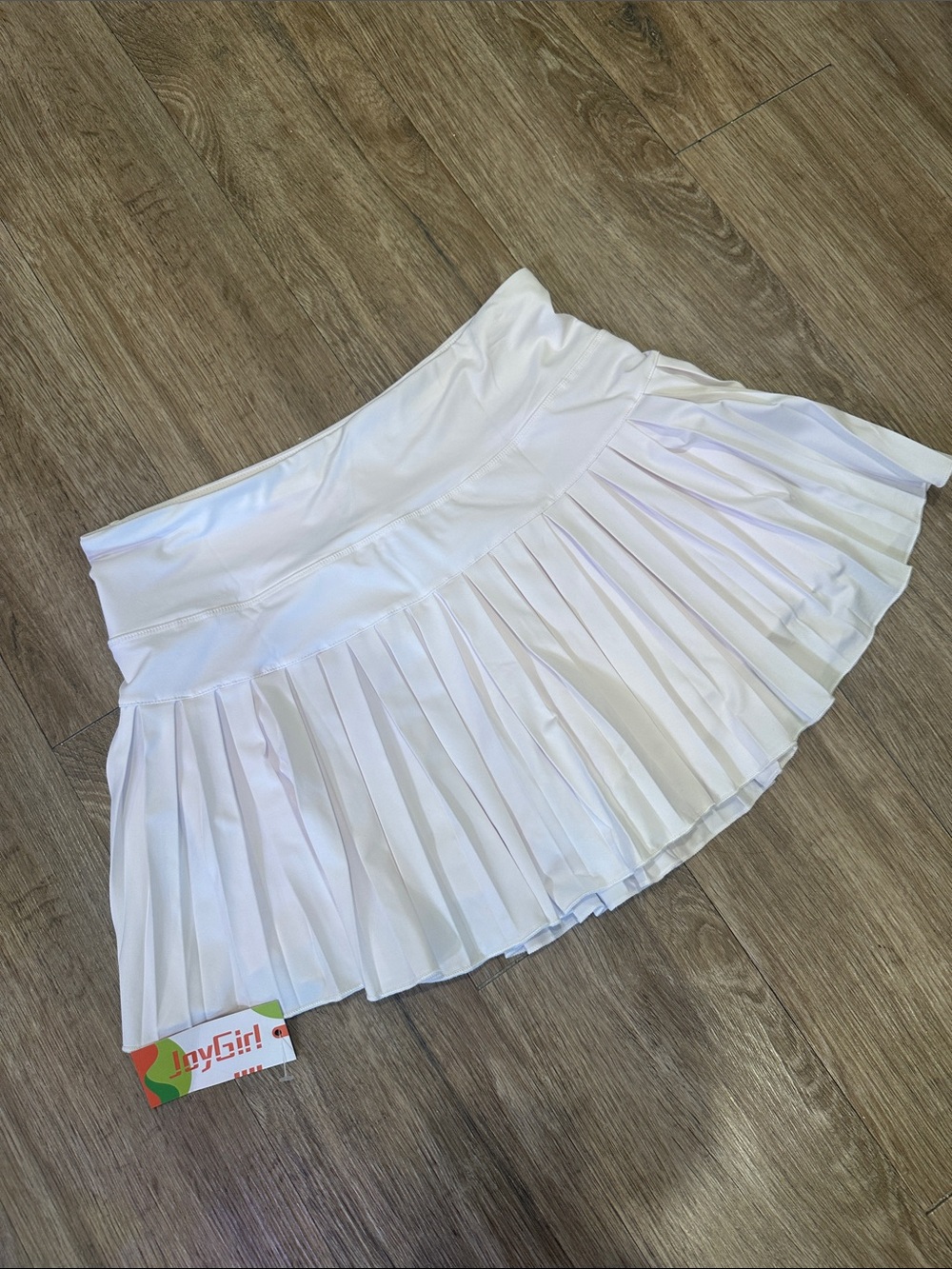 Joybird White Pleated Skater Skirt